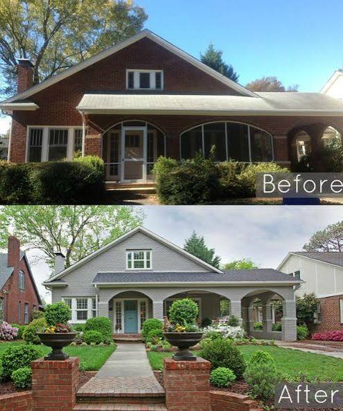 Calipro Painting before and after: Brick home transformation